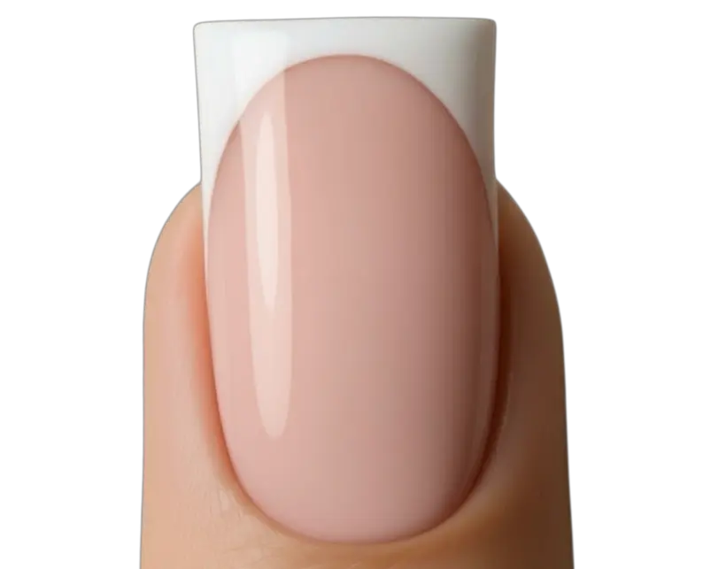SnapNails Square Nude & White