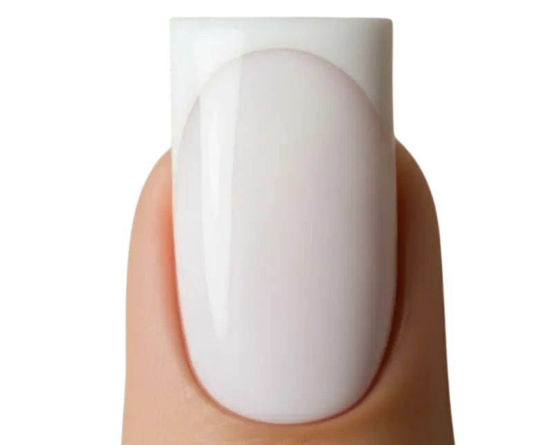 SnapNails Square Milky White & White