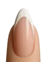 SnapNails Almond Nude & White
