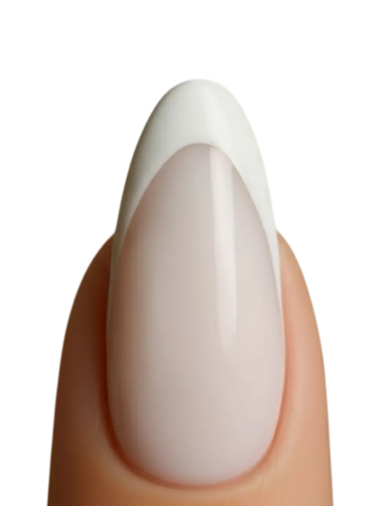 SnapNails Almond Milky white & White