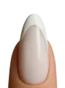 SnapNails Almond Milky white & White