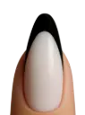 SnapNails Almond Milky white & Black