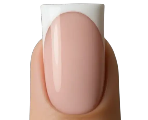 SnapNails Square Nude & White