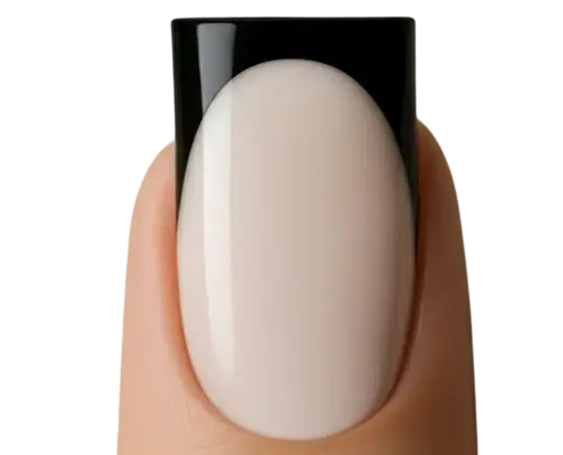 SnapNails Square Milky White & Black
